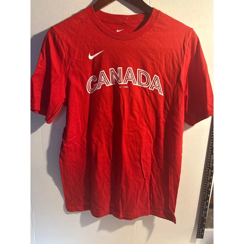 Nike Canada World Baseball Classic Bo Naylor 12 Red Youth XL‎ T-Shirt WBC New